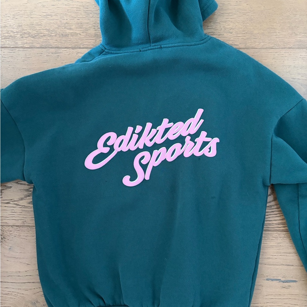 Edikted Green Hoodie and Shorts Set - Picture 7 of 7